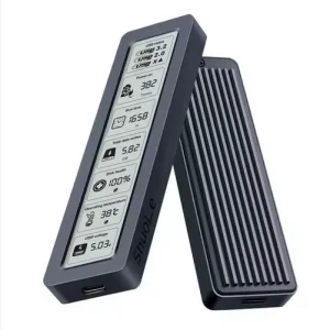 Adaptor SSD M.2 NVME la USB cablu si Type C display LCD cu informatii sentinel carcasa aluminiu - imagine 1
