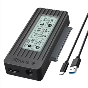 Adaptor SSD/HDD 2.5 inch cu cablu display digital informatii sentinel - imagine 1
