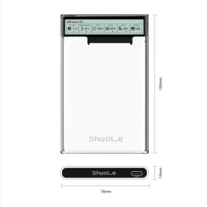 Carcasa SSD/HDD 2.5 inch hdd extern cu afisaj LCD SENTINEL - imagine 5