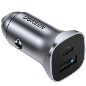 Incarcator Auto UGREEN CD130 30W 3A 1 x USB-A - 1 x USB-C Gri - imagine 2