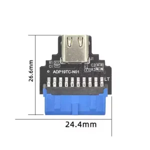 Adaptor USB 3.0 19 pin la Type C 5Gbps placa de baza calculator PC - imagine 3