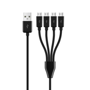 Cablu USB spliter 4 porturi Micro USB incarcare 0.5m - imagine 2