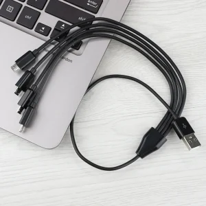 Cablu USB spliter 4 porturi Micro USB incarcare 0.5m - imagine 3