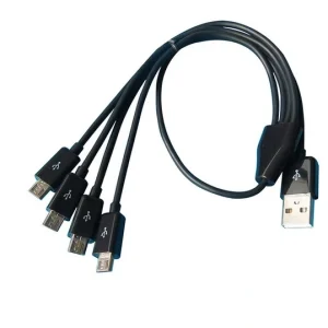 Cablu USB spliter 4 porturi Micro USB incarcare 0.5m