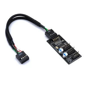 Adaptor spliter USB PC la 3 USB 2.0 mufa 9pin cablu 60cm - imagine 1