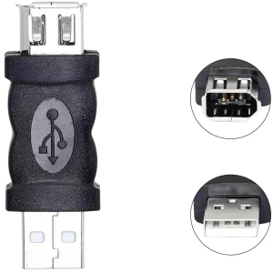 Adaptor USB tata la Firewire IEEE 1394 6pin mama - imagine 5