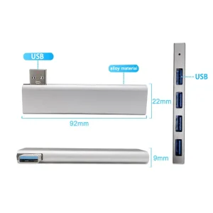 HUB USB 3.0 aluminiu 4 porturi - imagine 2