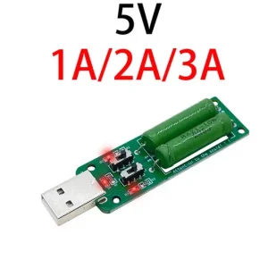USB Loader Tester rezistenta dummy descarcare 1A 2A 3A - imagine 1