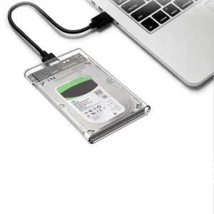 Carcasa HDD/SSD extern 2.5" cu cablu USB 3.0 hdd laptop transparenta - imagine 2