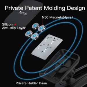 Suport Auto Magnetic telefon universal negru Yesido - imagine 6