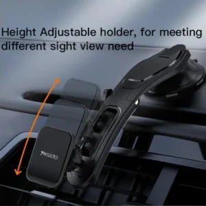 Suport Auto Magnetic telefon universal negru Yesido - imagine 4