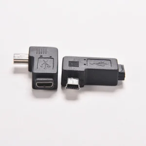 Adaptor mini USB type A tata la micro USB B mama la 90 grade