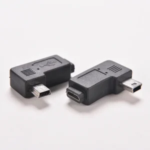 Adaptor mini USB type A tata la micro USB B mama la 90 grade - imagine 2