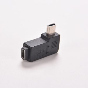Adaptor mini USB type A tata la micro USB B mama la 90 grade - imagine 6