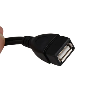 Adaptor OTG 2in 1 MicroUSB spliter Y 20 cm - imagine 3