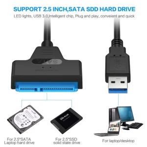 Adaptor hdd ssd 2.5 inch sata3 la USB 3.0 - imagine 3