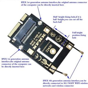 Adaptor slot wi-fi M.2 NGFF To Mini PCI-E adaptor M.2 wireless wlan card laptop - imagine 2