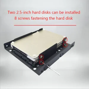 Suport 2 SSD HDD dual de la 2.5" la 3.5 PC HDD SSD Caddy - imagine 8