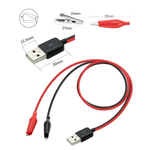 Cablu USB - Clesti Rosu Negru Sursa alimentare 50 cm - imagine 2