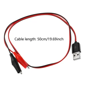 Cablu USB - Clesti Rosu Negru Sursa alimentare 50 cm - imagine 5