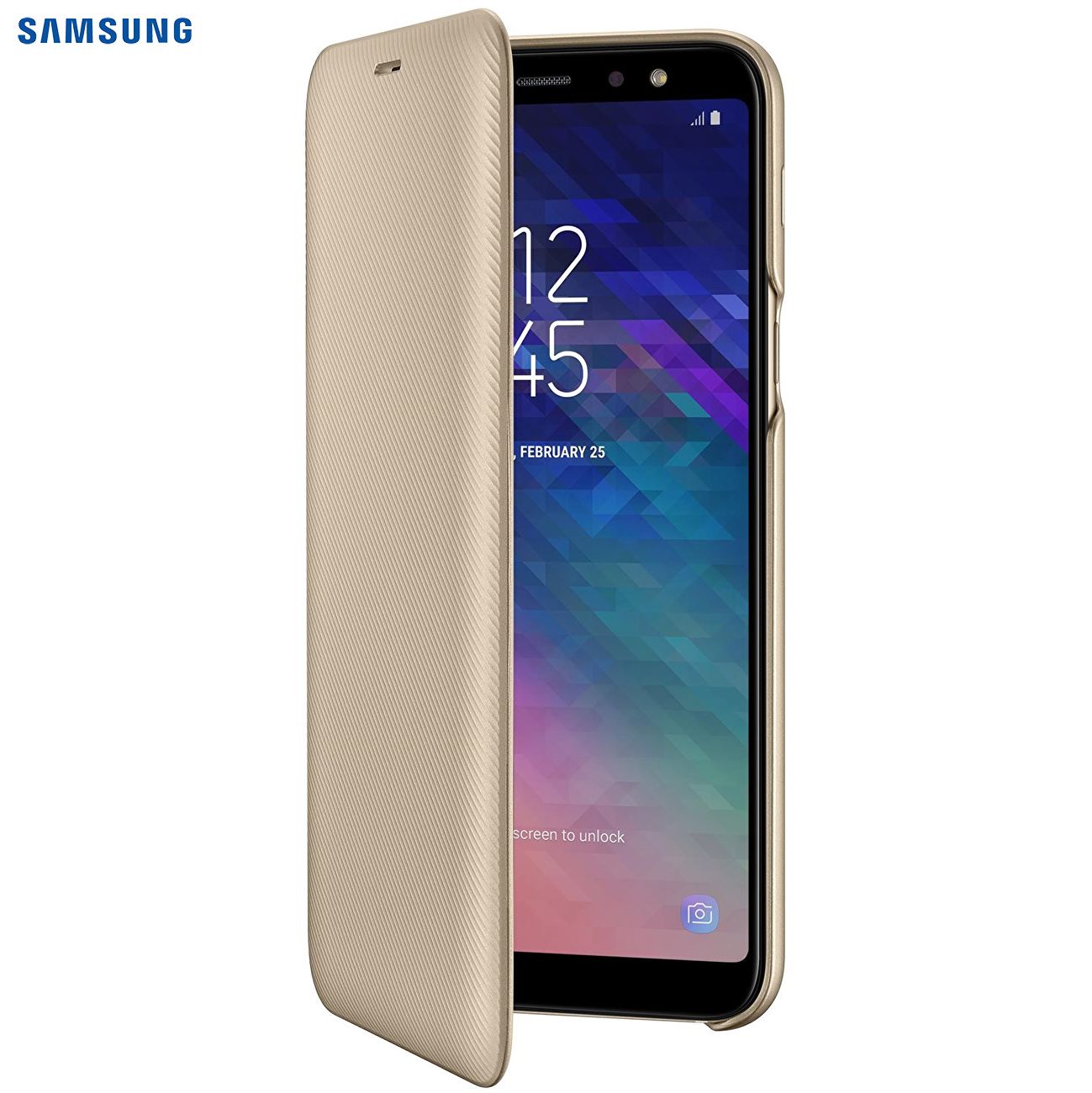 Husa Samsung Galaxy A6+ 2018 Wallet Cover aurie EF-WA605CFEGWW originala