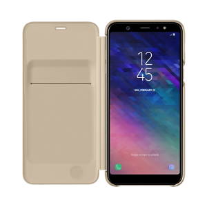 Husa Samsung Galaxy A6+ 2018 Wallet Cover aurie EF-WA605CFEGWW originala - imagine 2