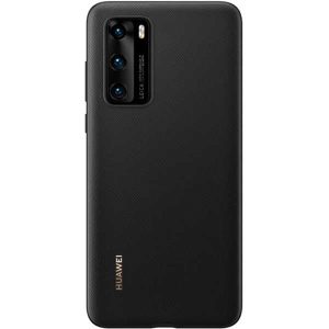 Husa Huawei P40 PU Case neagra protectie spate - imagine 1