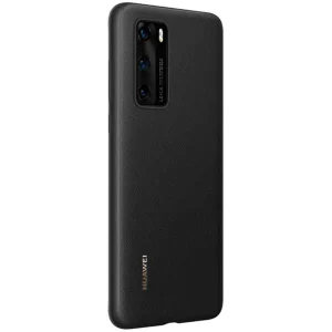 Husa Huawei P40 PU Case neagra protectie spate - imagine 2