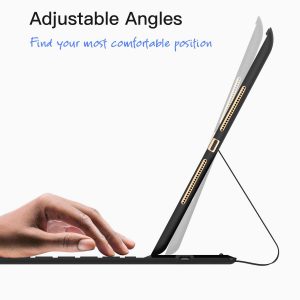 Husa cu tastatura iPad 2021(9th Gen)/iPad 2020(8th Gen)/ iPad 2019(7th Gen) 10.2 Inch iPad Air 3 iPad Pro 10,5 Ultra Slim - imagine 4