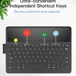 Husa cu tastatura iPad 2021(9th Gen)/iPad 2020(8th Gen)/ iPad 2019(7th Gen) 10.2 Inch iPad Air 3 iPad Pro 10,5 Ultra Slim - imagine 3