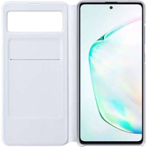 Husa Samsung Galaxy Note 10 Lite S View Wallet Cover originala alba EF-EN770 - imagine 4