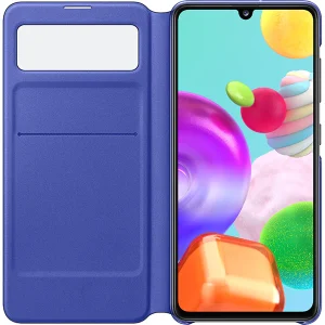 Husa Samsung Galaxy A41 Smart S View Wallet cover neagra originala - imagine 4