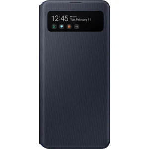 Husa Samsung Galaxy A41 Smart S View Wallet cover neagra originala
