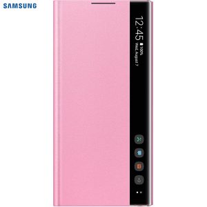 Husa Samsung Galaxy Note 10 10-5G Clear View Cover roz ZN970CPEGWW originala