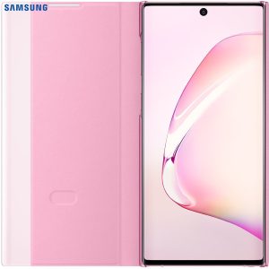 Husa Samsung Galaxy Note 10 10-5G Clear View Cover roz ZN970CPEGWW originala - imagine 2