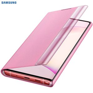 Husa Samsung Galaxy Note 10 10-5G Clear View Cover roz ZN970CPEGWW originala - imagine 3