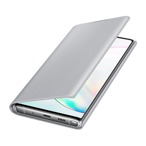 Husa Samsung Galaxy Note 10 Note 10 5G LED View Cover,argintiu EF-NN970PSEGWW Originala - imagine 4