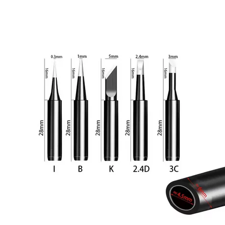 Set 5buc varfuri letcon 900m 4mm negre