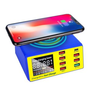 Statie incarcare 8 porturi USB + incarcare wireless 100w