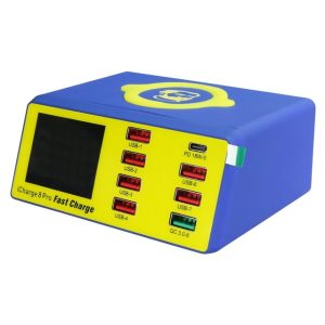 Statie incarcare 8 porturi USB + incarcare wireless 100w - imagine 3