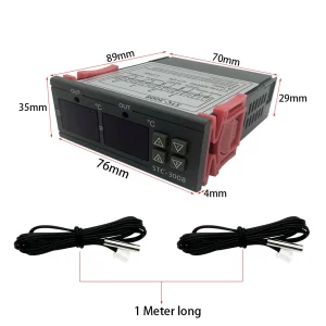 Termostat Controler digital temperatura 220V AC 10A doi senzori externi dublu - imagine 3
