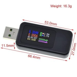 Tester digital USB 10 in 1 Voltmetru Ampermetru 0-30v 5A - imagine 6