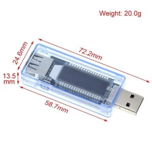 Tester digital USB Voltmetru Ampermetru 3-9V 3A - imagine 6