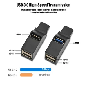 HUB USB SPLITER 3 PORTURI USB 3.0 - imagine 2