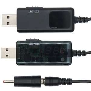 USB Boost Converter DC 5V la 9V 12V USB Step-up + adaptor mufa 3.5x1.35mm - imagine 3