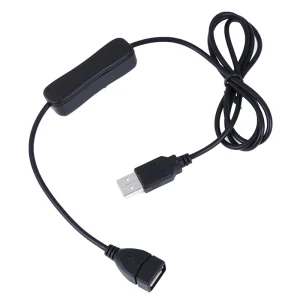 Cablu USB prelungitor cu intrerupator switch ON OFF 1m - imagine 2