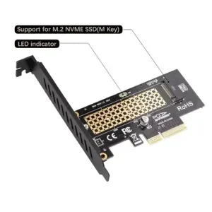 Adaptor/Suport SSD M2 NVME pentru calculator slot PCIE X4 PCI Express 3.0 SSD 2230-2280 - imagine 4