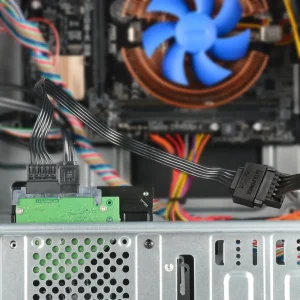 Cablu prelungire alimentare SATA 15pin pentru HDD 30cm PC calculator - imagine 4