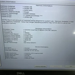 Laptop SH Dell Latitude 7490 i7-8650U 16gb RAM SSD NVME 512 Touchscreen - imagine 3