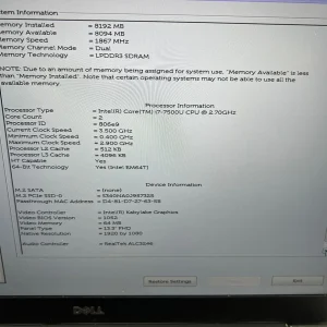 Laptop SH Dell XPS 13 9360 i7-7500U 8Gb Ram SSD 240 Gb - imagine 2